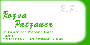 rozsa patzauer business card